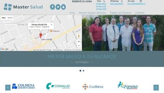 Master Salud | Sitio Web con versión móvil | Desarrollado por Bilbao Labs